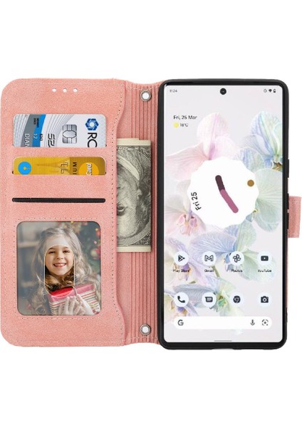 Google Piksel 8A Kickstand Pu Deri Kart Tutucu Manyetik Için Flip Case (Yurt Dışından) fırsatları