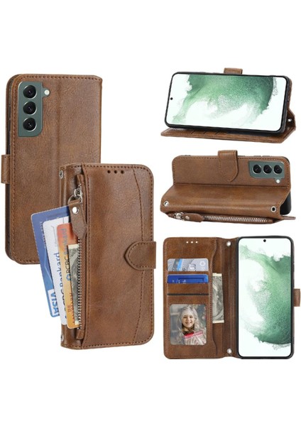 Samsung Galaxy S23 Artı Kickstand Kart Tutucu Pu Deri Için Flip Case (Yurt Dışından)
