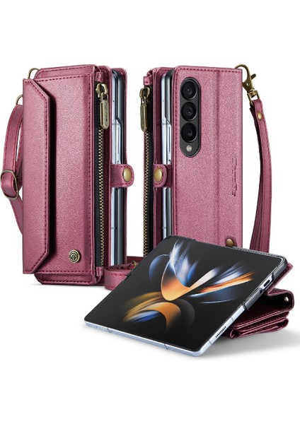 Samsung Galaxy Z Için Crossbody Durumda Kat 4 5g Cüzdan Kılıf Kadınlar Için Kılıf (Yurt Dışından)