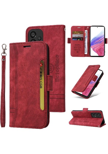 Samsung Galaxy A53 5g Tpu Deri Manyetik Kart Yuvaları Cüzdan Flip Case (Yurt Dışından)