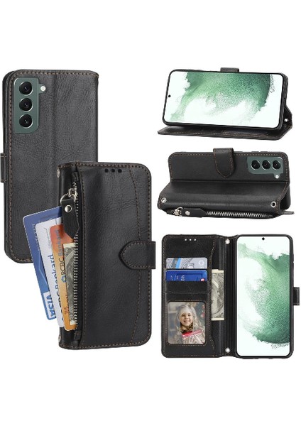 Samsung Galaxy S23 Artı Kickstand Kart Tutucu Pu Deri Için Flip Case (Yurt Dışından)
