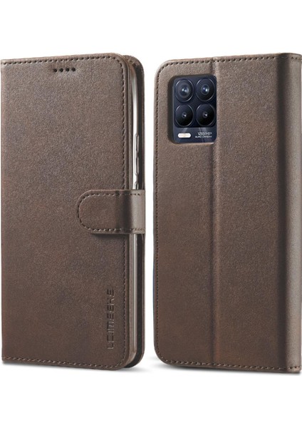 Realme 8i Kart Yuvaları Cüzdan Buzağı Doku Için Kılıf Yatay Çevir Deri (Yurt Dışından) modelleri
