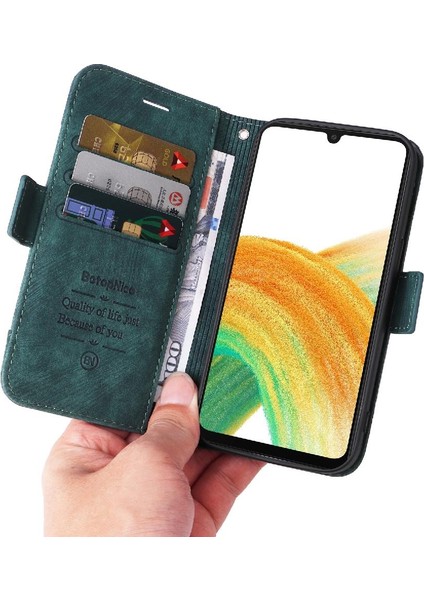Samsung Galaxy A33 5g Tpu Deri Manyetik Kart Yuvaları Cüzdan Flip (Yurt Dışından) indirimleri