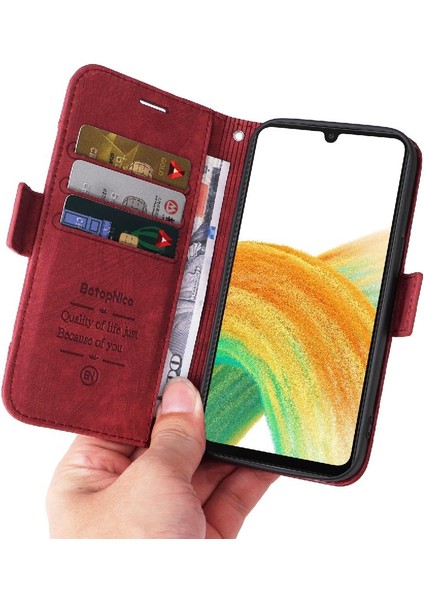 Samsung Galaxy A33 5g Tpu Deri Manyetik Kart Yuvaları Cüzdan Flip (Yurt Dışından) indirimleri