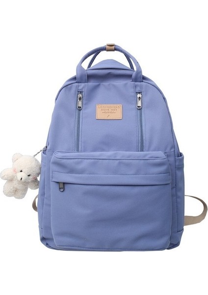 Liveasy Çok Işlevli Çift Fermuarlı Kadın Sırt Çantası Öğrenci Okul Çantası Kırmızı (Yurt Dışından)