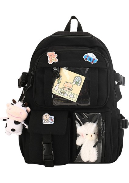 Shopfocus Ortaokul Öğrencileri Bookbag Sevimli Omuz Çantası Kolye (Yurt Dışından)