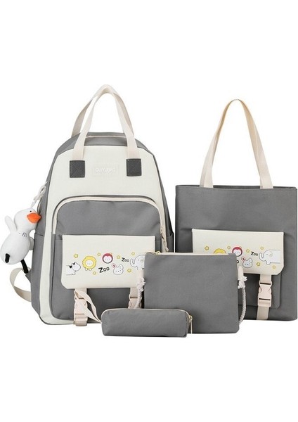 Fıy Sırt Çantası Tüm Maç Öğrenci Okul Çantası Aşınmaya Dayanıklı Sırt Çantası Seti Açık Seyahat Çantası 4 Adet (Yurt Dışından)