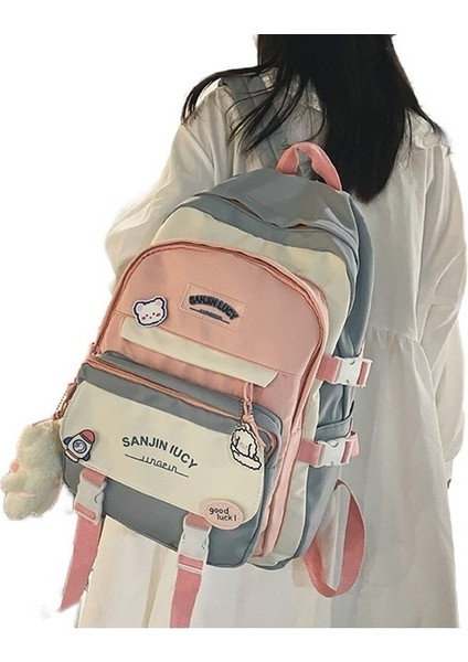 Dake Birds Büyük Kapasiteli Okul Sırt Çantası - Mor (Yurt Dışından)