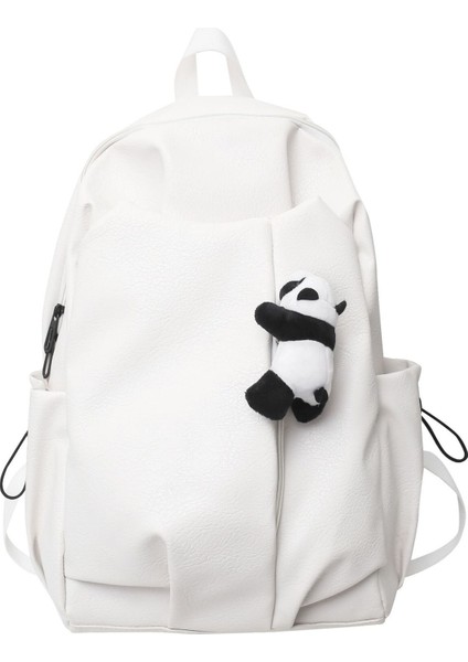 Love Home Deri Doku Sırt Erkek Büyük Kapasiteli Üniversite Öğrencileri Düz Renk Su Geçirmez Okul Kadın Eğlence Seyahat Sırt Çantası (Yurt Dışından)