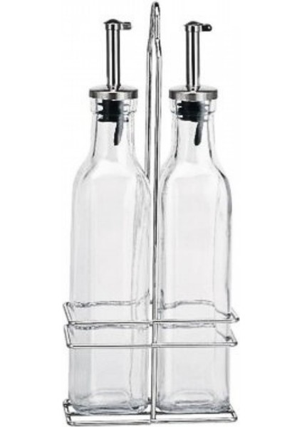 Standlı Cam Yağlık Sirkelik Seti - 2 Li Set - 300 ml