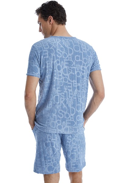 Erkek T-Shirt 10621 - Mavi fırsatları