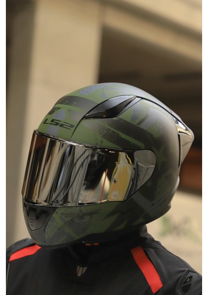 Rapıd 2 Thunder Bırds Mat Yeşil-Siyah-Gri Kask