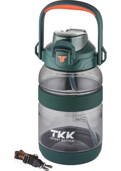 Tkk 1200 ml Tek Kapak Çift Kullanım Pipetli/rahat Içim Tritan Su MATARASI-FFTKK1026-1200ML