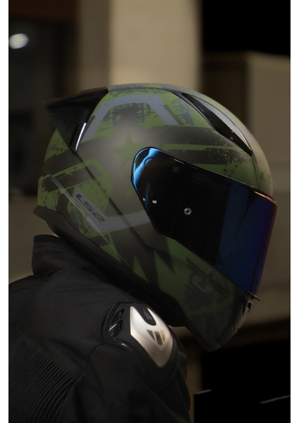 Rapıd 2 Thunder Bırds Mat Yeşil-Siyah-Gri Kask
