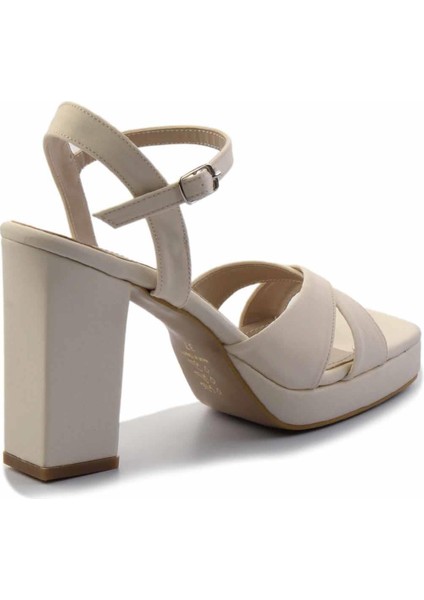 Mat Bej Saten Kadın Klasik Topuklu Ayakkabı K01215081038 modelleri