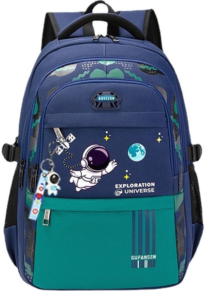 Good Tool Nasa Astronot Figürlü Su Geçirmez Erkek Okul Sırt Çantası - Mavi (Yurt Dışından)
