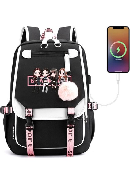 Kızlar Için Kpop Black Pınk Lise Çantası (Yurt Dışından)