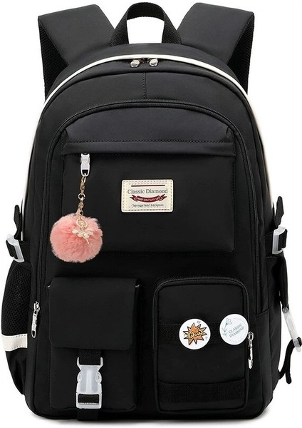 Liveasy Laptop Sırt Çantası 15.6 Inç Okul Çantası Kolej Sırt Çantası - Siyah (Yurt Dışından)