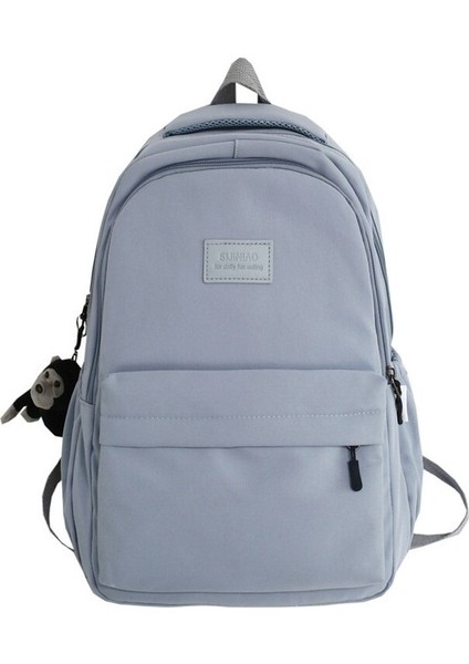 Shun Lise Sırt Çantası Öğrenci Basit Su Geçirmez Naylon Okul Çantası Öğrenci Laptop Çantası (Yurt Dışından)