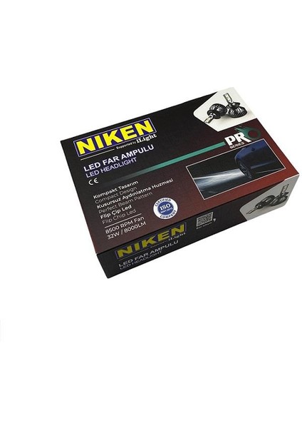 Nıken 12V H7 Csp LED Xenon Far Ampul Seti 6500K 8000 Lümen