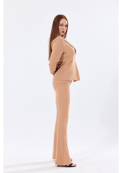 Astarlı Iğne Detaylı Ottoban Ceket | CKT34752 Camel indirimleri