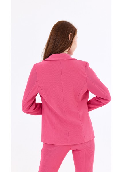 Astarlı Iğne Detaylı Ottoban Ceket | CKT34752 Pembe