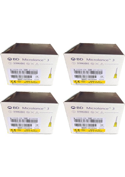 Tekno Trust Hayvan Medikal Ürünleri Mıcrolance Mezoterapi Iğnesi 30G 0,3 x 13 mm (100 Adet) 4 Kutu