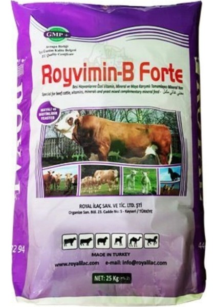 Tekno Trust Royvimin B Forte Torba Toz Besi Hayvanı Yem Katkısı 25 kg