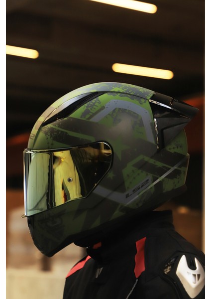 Rapıd 2 Race Thunder Bırds Mat Yeşil-Siyah-Gri Kask