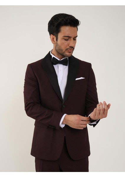 Siyah Erkek Slim Fit Düz Sivri Yaka Smokin Takım modelleri