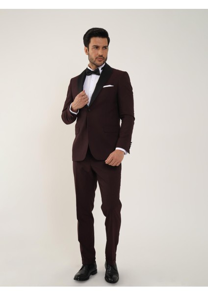 Siyah Erkek Slim Fit Düz Sivri Yaka Smokin Takım indirimleri