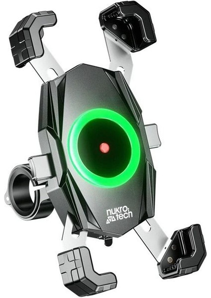 M22 Plus Wireless Şarjlı ve Type C Motosiklet Telefon Tutucu