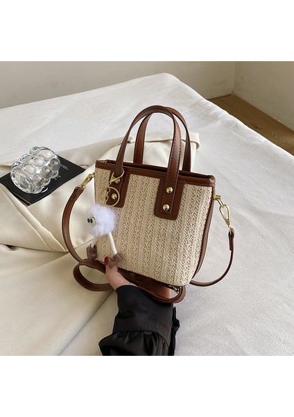 Crossbody Çanta Kadın El Eşkenar Dörtgen Çanta Kahverengi (Yurt Dışından)