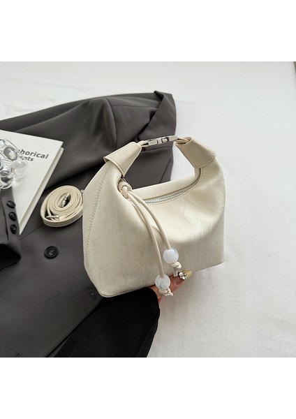 Kadife Çanta Omuz Çantası Crossbody Çanta Beyaz Kapalı (Yurt Dışından)