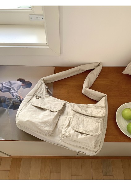 Yeni Kadın Naylon Çanta Omuz Çantası Büyük Kapasiteli Rahat Çanta Crossbody (Yurt Dışından)