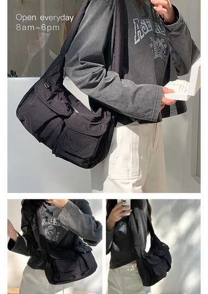 Yeni Kadın Naylon Çanta Omuz Çantası Büyük Kapasiteli Rahat Çanta Crossbody (Yurt Dışından) modelleri