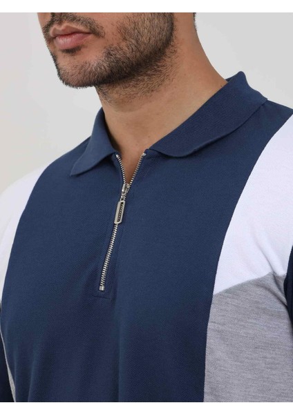 Lacivert Erkek Slim Fit Düz Polo Yaka T-shirt indirimleri