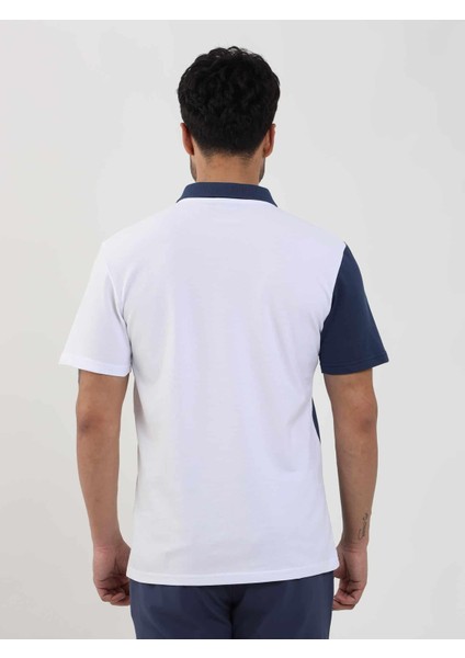 Beyaz Erkek Slim Fit Desenli Polo Yaka T-shirt indirimleri
