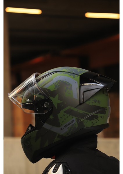 Rapıd 2 Thunder Bırds Mat Yeşil-Siyah-Gri Kask