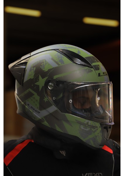 Rapıd 2 Thunder Bırds Mat Yeşil-Siyah-Gri Kask