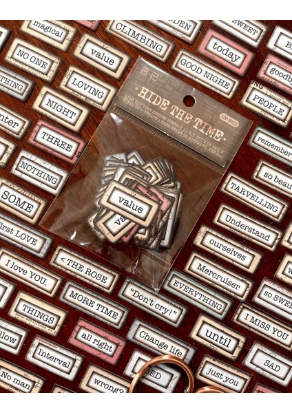 Hide The Time Serisi Value So Beautiful Good Ingilizce Günlük Kelimeler 100 Adet Kağıt Sticker