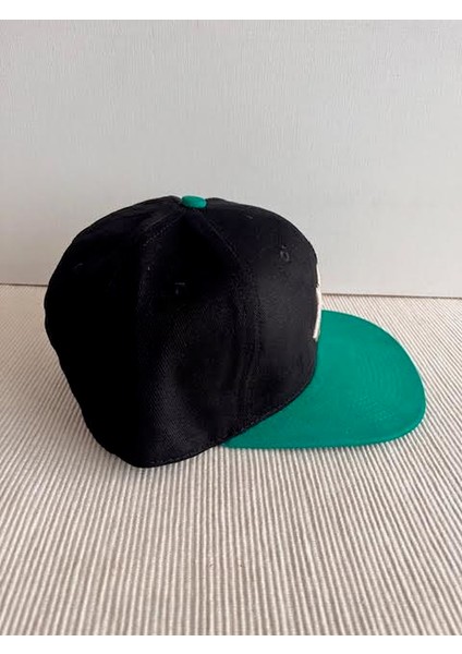 Ny Nakışlı Arkasından Ayarlanabilir Unisex Yeşil-Siyah Renk Hip Hop Şapka