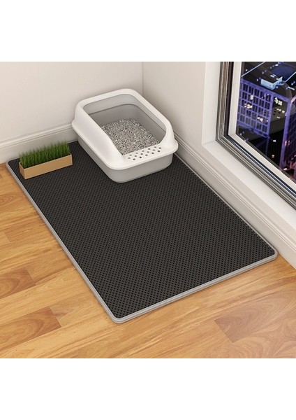 Kedi Kumu Matı, Sızıntı Önleyici, Sıçrama Önleyici, Çift Katmanlı, Büyütülmüş, Yıkanabilir Kedi Kumu Kutusu, Çizilmeye Dayanıklı Kedi Kumu Matı, Kedi Malzemeleri (Yurt Dışından)