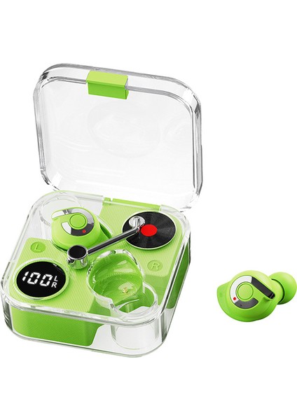 Spor Kablosuz Bluetooth Kulaklık Retro Plak Çalar Tws Kulak Içi Kulaklıklar Cep Telefonu Evrensel Oyun Kulaklığı (Yurt Dışından)