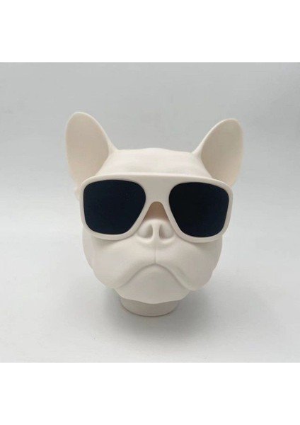 Fransız Bulldog Bluetooth Hoparlör Köpek Kafası Ses Süper Bas Açık Mini Çelik Top Sevimli Kablosuz Taşınabilir (Yurt Dışından)