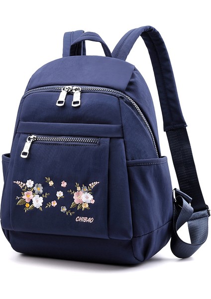 Doğrudan Satış Işlemeli Sırt Çantası Kadın Moda Kumaş Işlemeli Okul Çantası Moda Basit Anne Çantası Seyahat Sırt Çantası (Yurt Dışından)