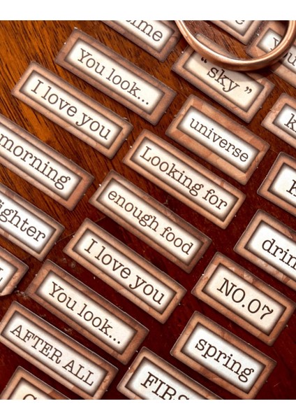 Hide The Time Serisi Universe I Love You kelly Ingilizce Günlük Kelimeler 100 Adet Kağıt Sticker