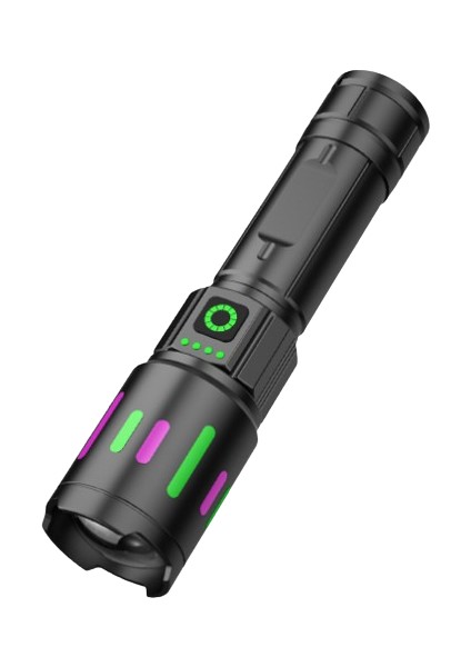 Dış Aydınlatma Ev Tipi Suya Dayanıklı Ultra Yüksek Güçlü El Feneri Siyah (Yurt Dışından)