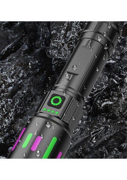 Dış Aydınlatma Ev Tipi Suya Dayanıklı Ultra Yüksek Güçlü El Feneri Siyah (Yurt Dışından) modelleri