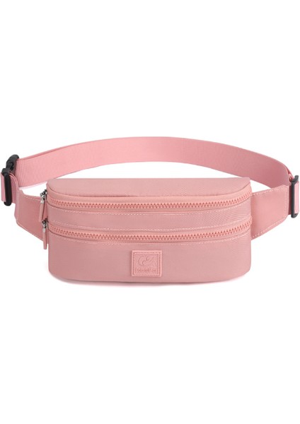 Su Geçirmez Naylon Açık Spor Crossbody Çanta Pembe (Yurt Dışından)